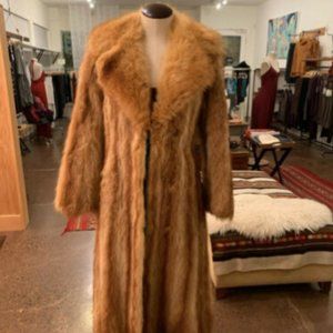 Vintage Tanuki Fur Full Length Coat